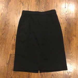 Ann Taylor Loft black pencil slit skirt size 4